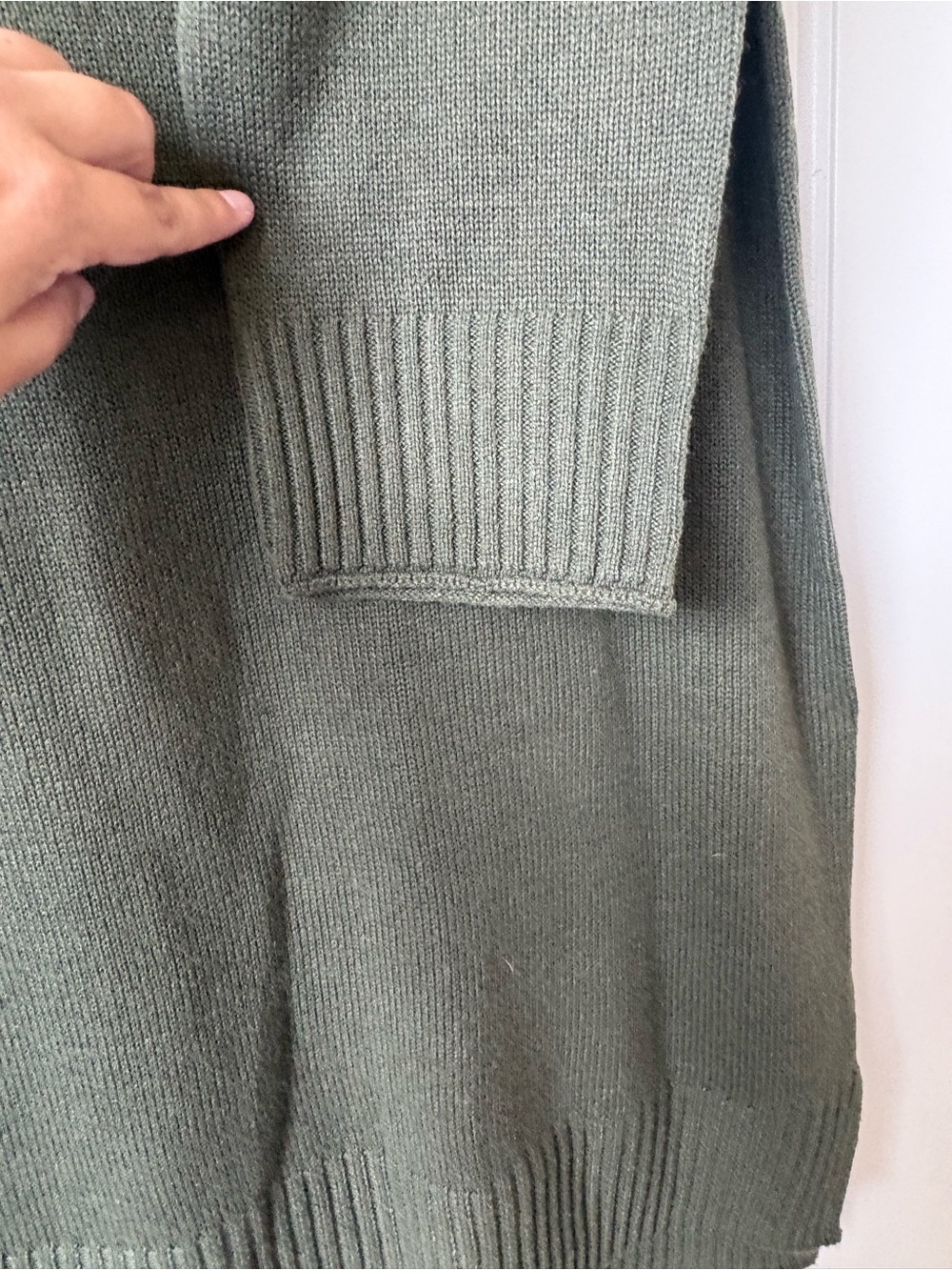 Jessica Simpson Olive Green Long Sleeve Knit Dress - Picture 3 of 4